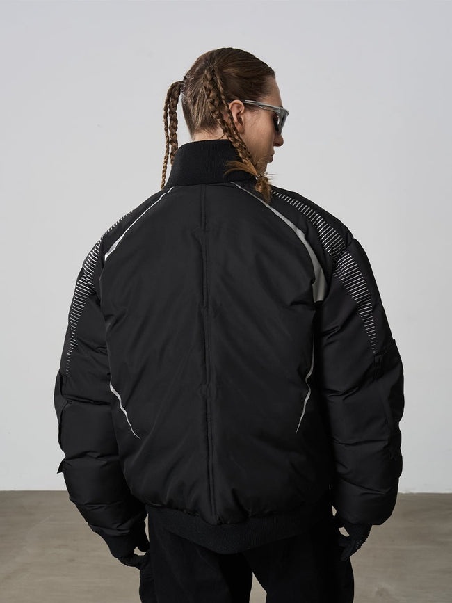 Harsh and Cruel Silver Logo Motorcycle Racing Cotton Jacket Main Image