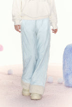 Heart Embroidery Raw Hem Straight - Leg Cotton Pants - COPPING THREADS - AYF