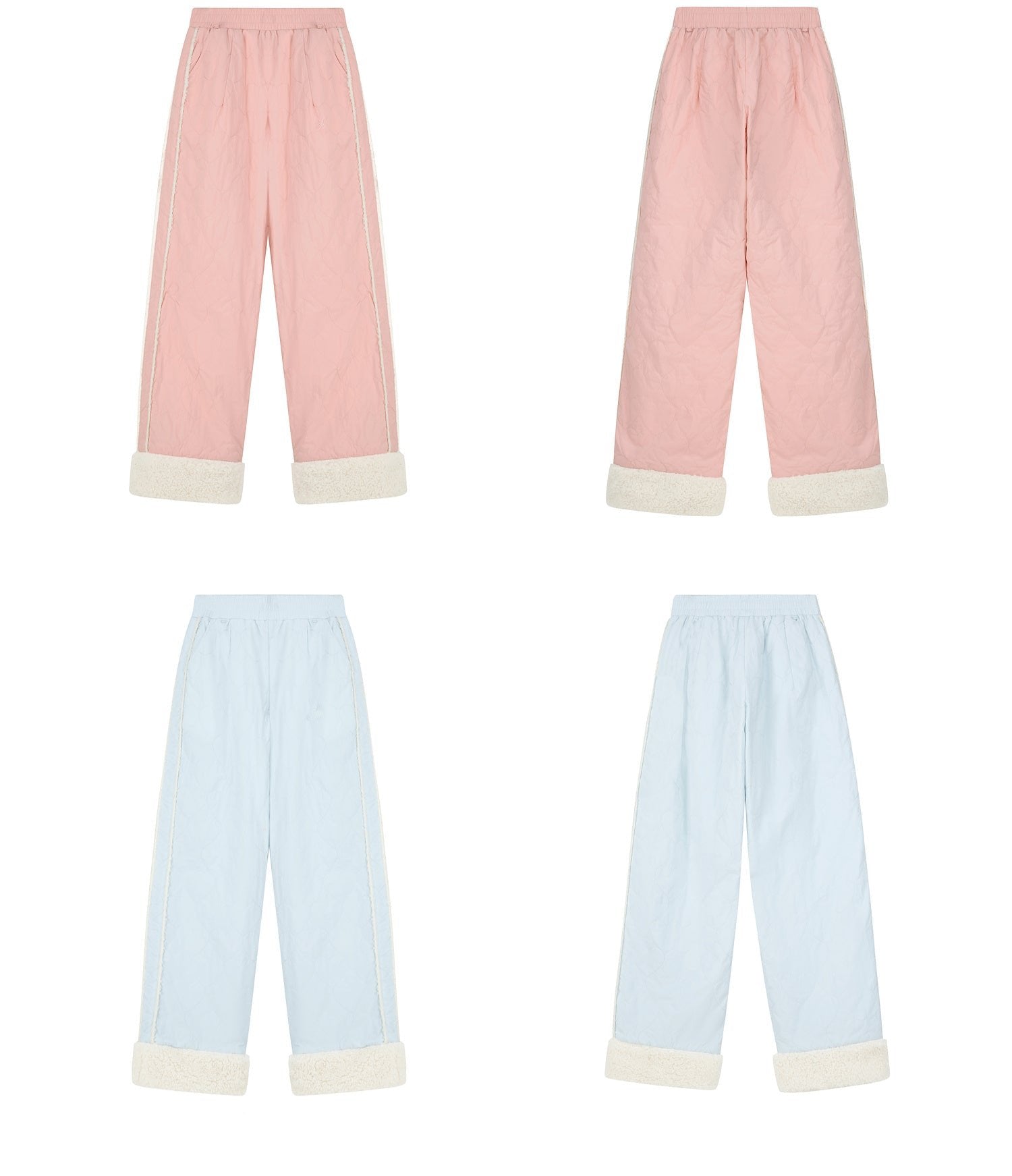 Heart Embroidery Raw Hem Straight - Leg Cotton Pants - COPPING THREADS - AYF