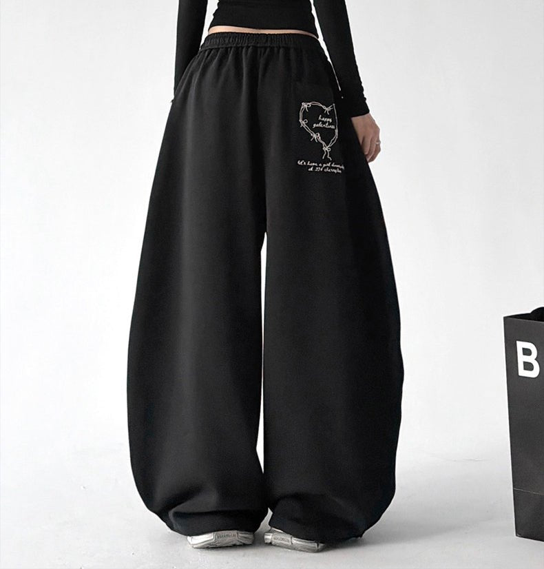 Heart-Graphic Wide-Leg Sweatpants - CT66220 Zweitbild