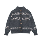 Heart Jacquard Toggle Cardigan Sweater - COPPING THREADS - CHICISLAND