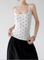 Heart Print Fitted Crop Tank Top - CT66173 - COPPING THREADS - CT ORIGINALS