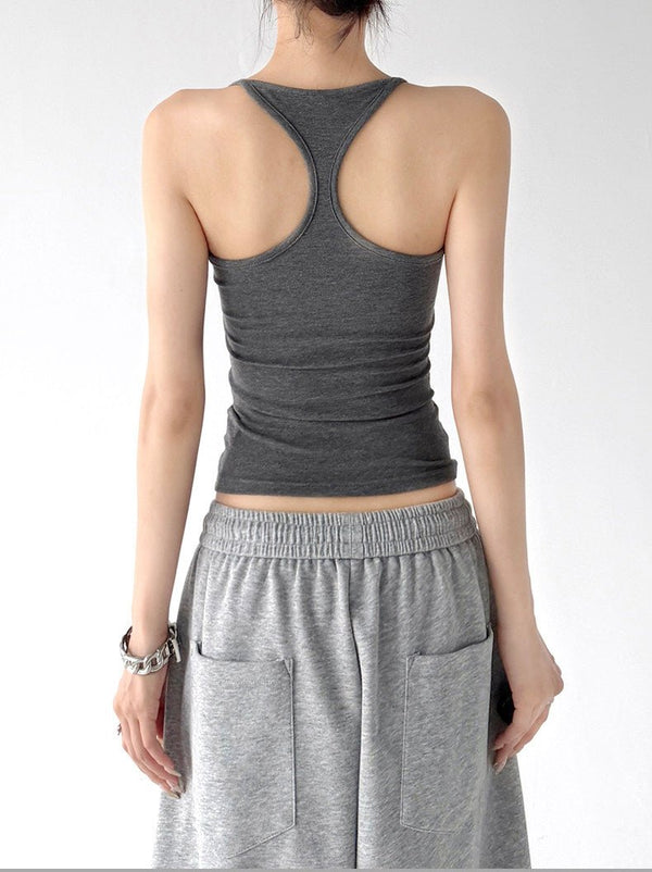 Heart Print Racerback Tank Top - CT66156 - COPPING THREADS - CT ORIGINALS
