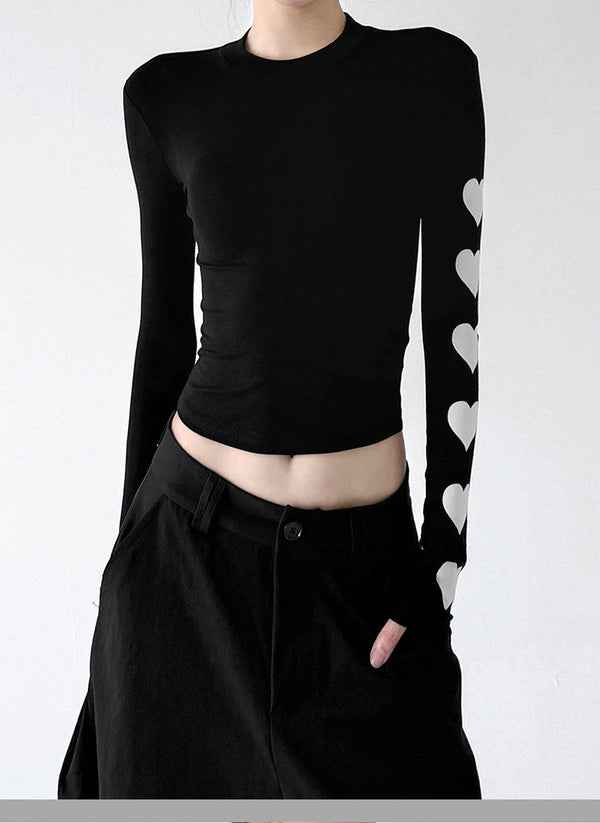 Heart-Sleeve Long-Sleeve Top - CT66245 - COPPING THREADS - CT ORIGINALS