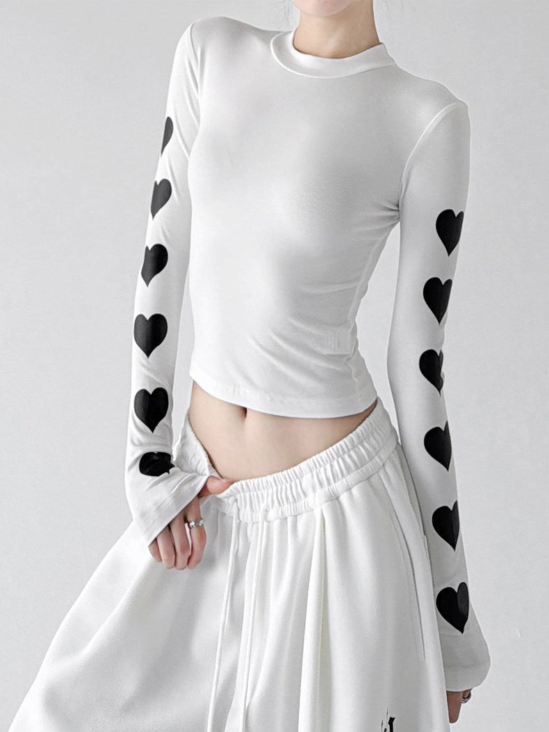 Heart-Sleeve Long-Sleeve Top - CT66245 - COPPING THREADS - CT ORIGINALS