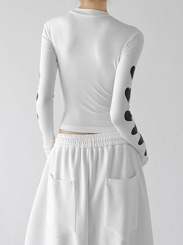 Heart-Sleeve Long-Sleeve Top - CT66245 - COPPING THREADS - CT ORIGINALS