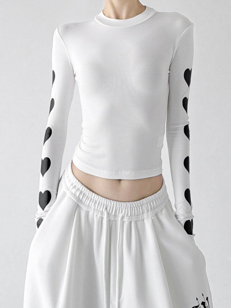 Heart-Sleeve Long-Sleeve Top - CT66245 - COPPING THREADS - CT ORIGINALS
