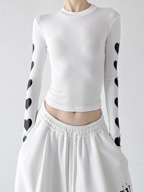 Heart-Sleeve Long-Sleeve Top - CT66245 - COPPING THREADS - CT ORIGINALS