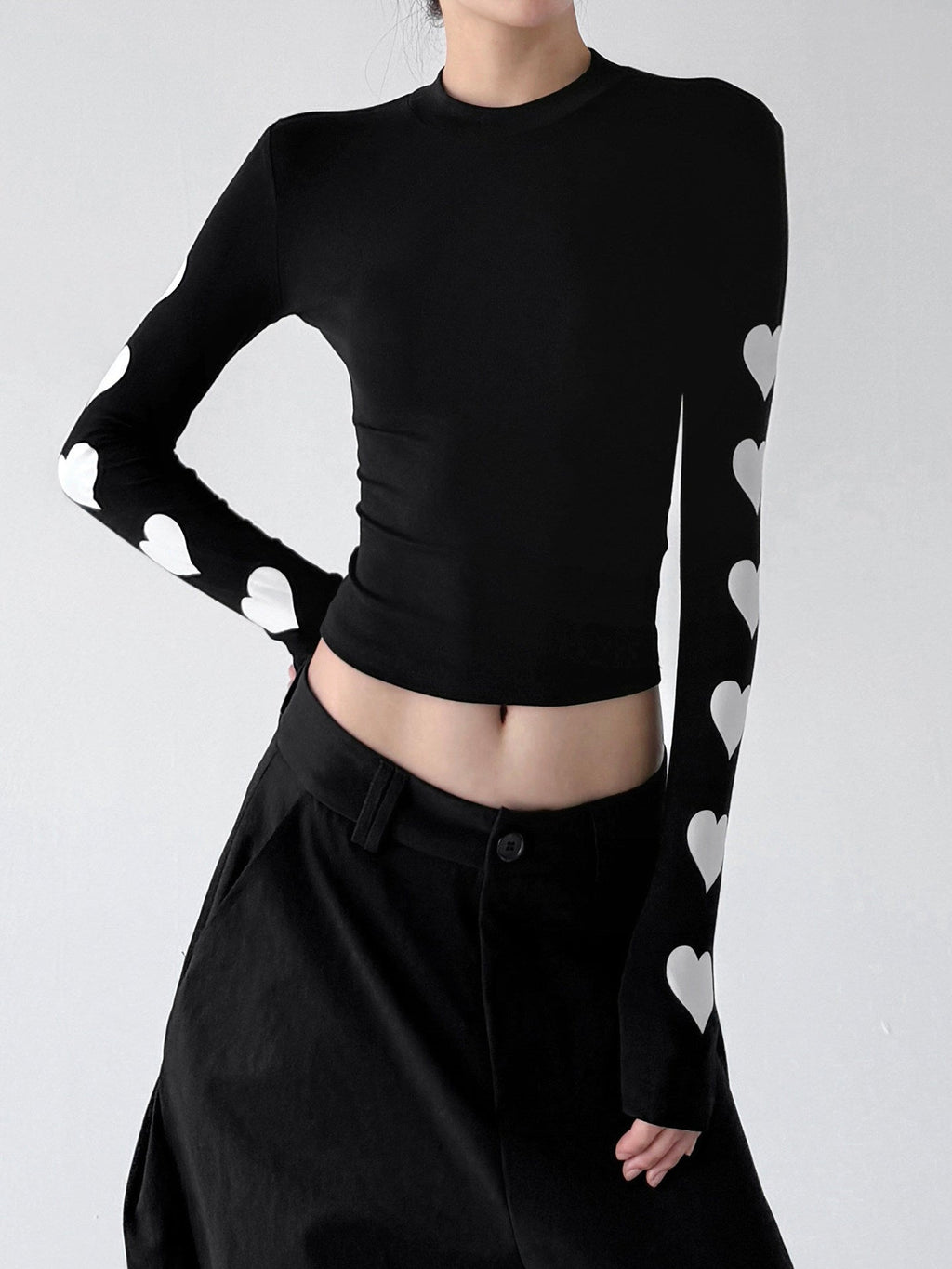 Heart-Sleeve Long-Sleeve Top - CT66245 - COPPING THREADS - CT ORIGINALS