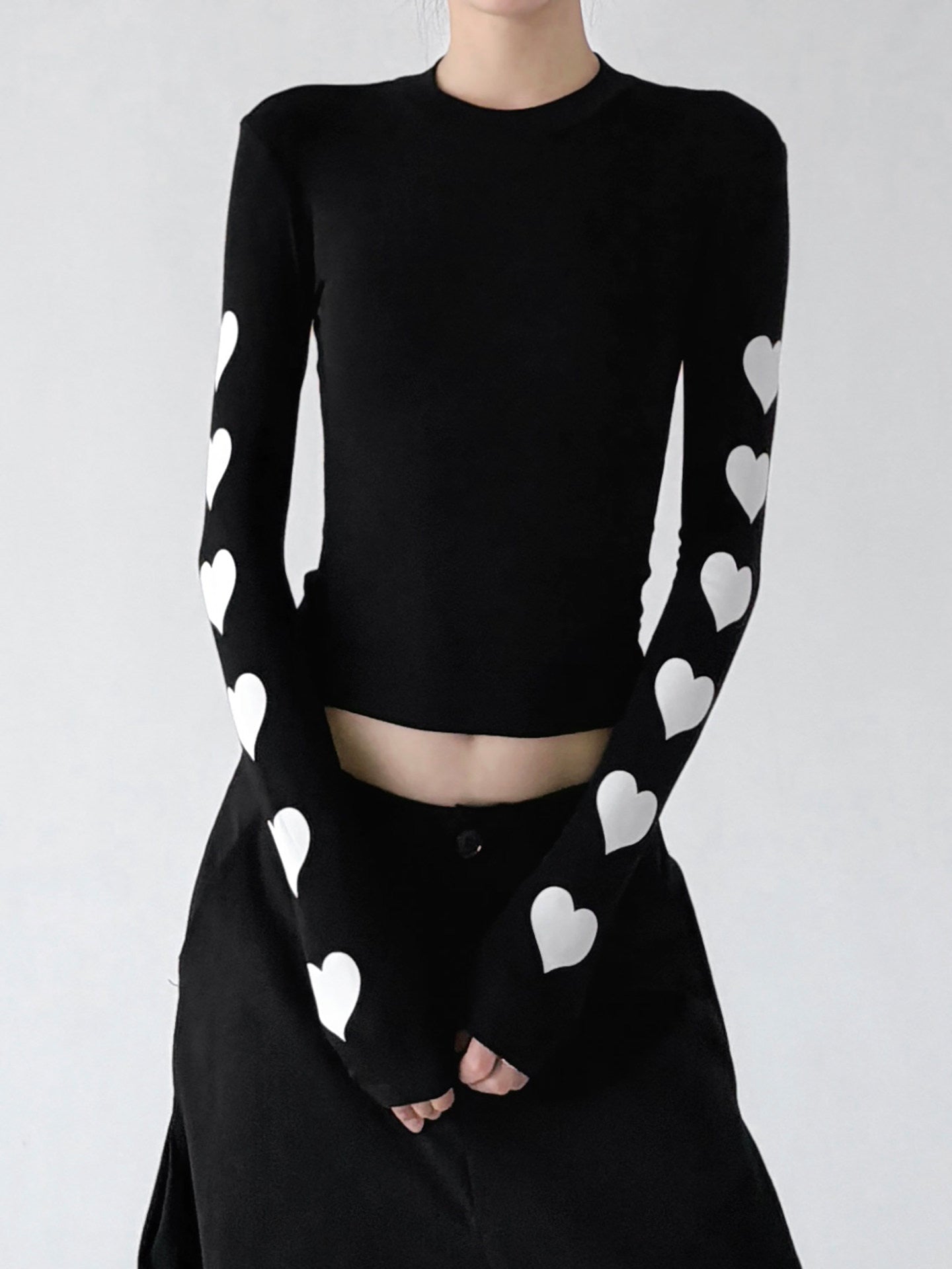 Heart-Sleeve Long-Sleeve Top - CT66245 - COPPING THREADS - CT ORIGINALS