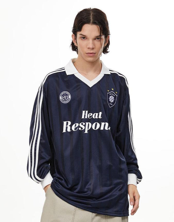 Heat Response Print Retro Stripe Long Sleeve Jersey - COPPING THREADS - CHICISLAND