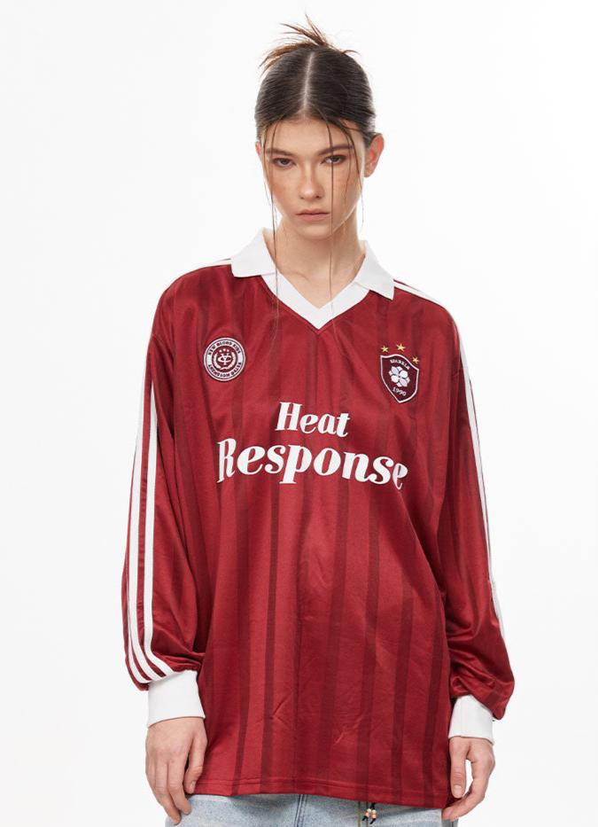 Heat Response Print Retro Stripe Long Sleeve Jersey - COPPING THREADS - CHICISLAND Hauptbild