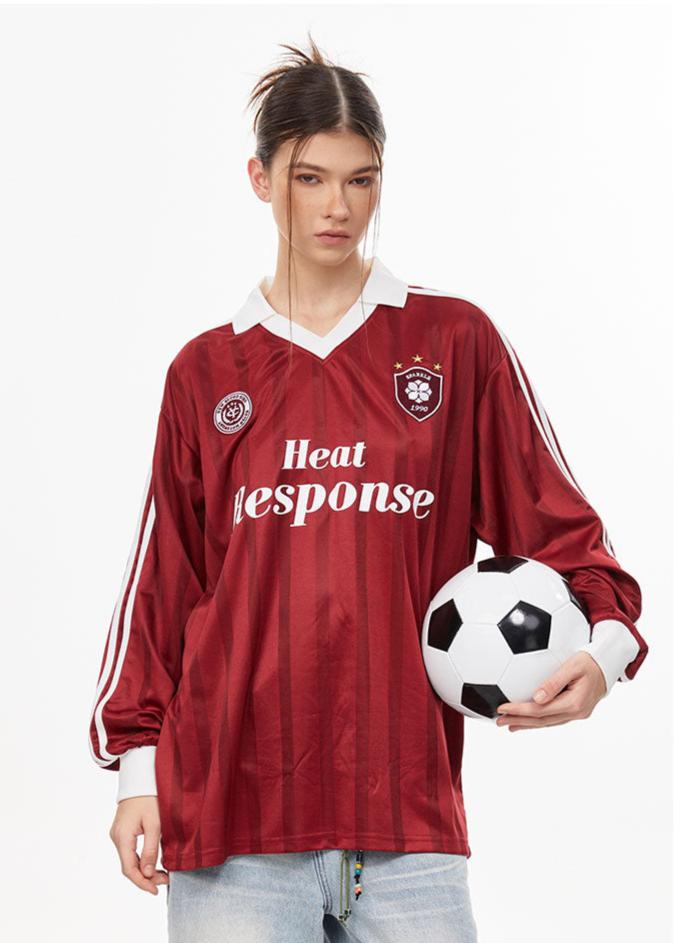 Heat Response Print Retro Stripe Long Sleeve Jersey - COPPING THREADS - CHICISLAND