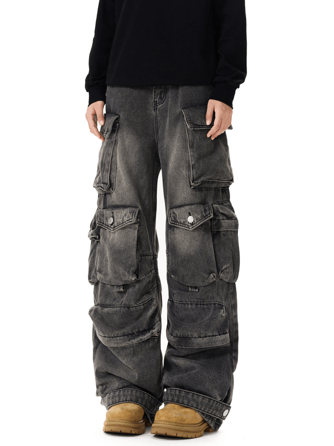 Heavyweight Multi-Pocket Strap Utility Jeans Main Image