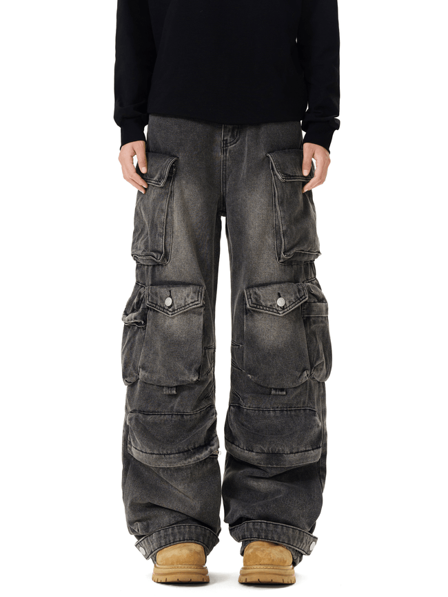Heavyweight Multi - Pocket Strap Utility Jeans - COPPING THREADS - CT Select Hover Image