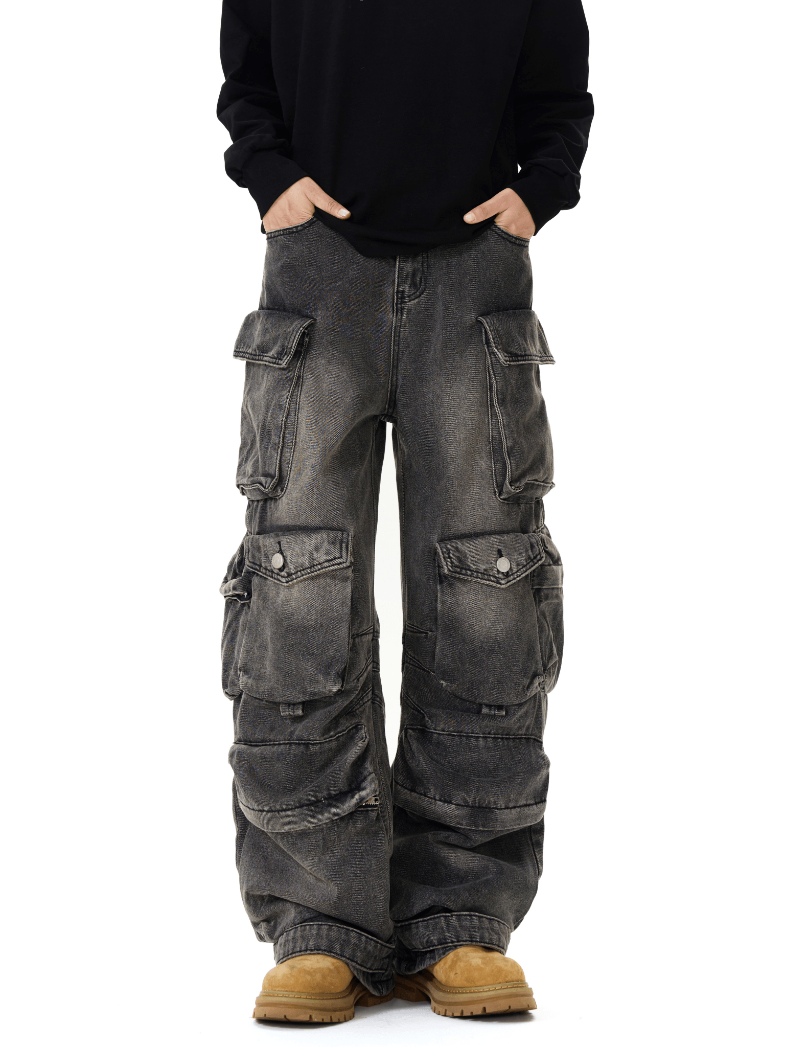 Heavyweight Multi - Pocket Strap Utility Jeans - COPPING THREADS - CT Select