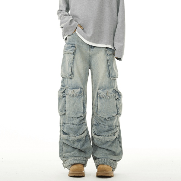 Heavyweight Multi - Pocket Strap Utility Jeans - COPPING THREADS - CT Select