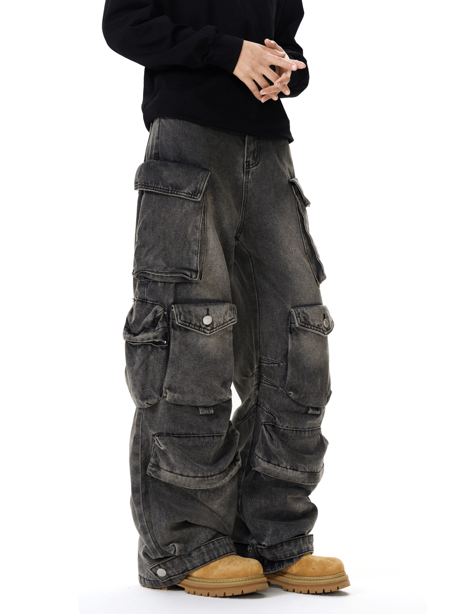 Heavyweight Multi - Pocket Strap Utility Jeans - COPPING THREADS - CT Select