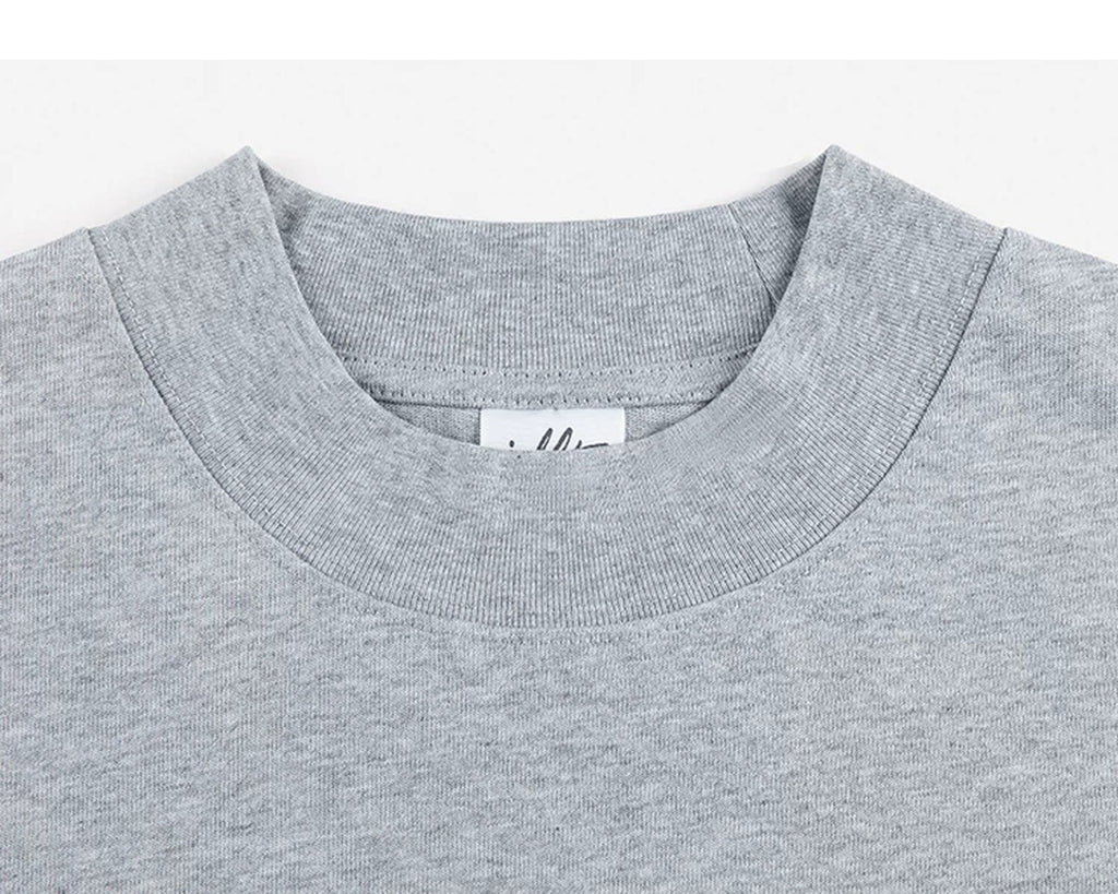 Heavyweight Oversized Mock-Neck Tee - COPPING THREADS - IDLT