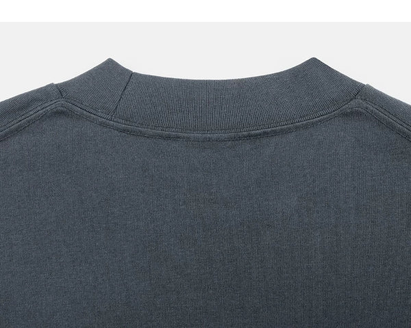 Heavyweight Oversized Mock-Neck Tee - COPPING THREADS - IDLT