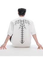 Heavyweight Studded Detailing Spine Embroidered Oversized Tee - COPPING THREADS - ArguE CulturE