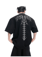 Heavyweight Studded Detailing Spine Embroidered Oversized Tee - COPPING THREADS - ArguE CulturE