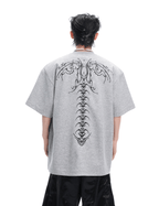 Heavyweight Studded Detailing Spine Embroidered Oversized Tee - COPPING THREADS - ArguE CulturE