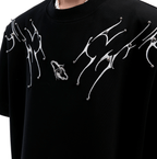Heavyweight Studded Detailing Spine Embroidered Oversized Tee - COPPING THREADS - ArguE CulturE