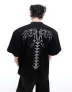 Heavyweight Studded Detailing Spine Embroidered Oversized Tee - COPPING THREADS - ArguE CulturE