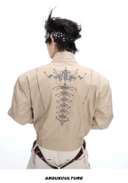 Heavyweight Studded Spine Embroidered Harrington Jacket - COPPING THREADS - ArguE CulturE