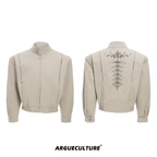 Heavyweight Studded Spine Embroidered Harrington Jacket - COPPING THREADS - ArguE CulturE