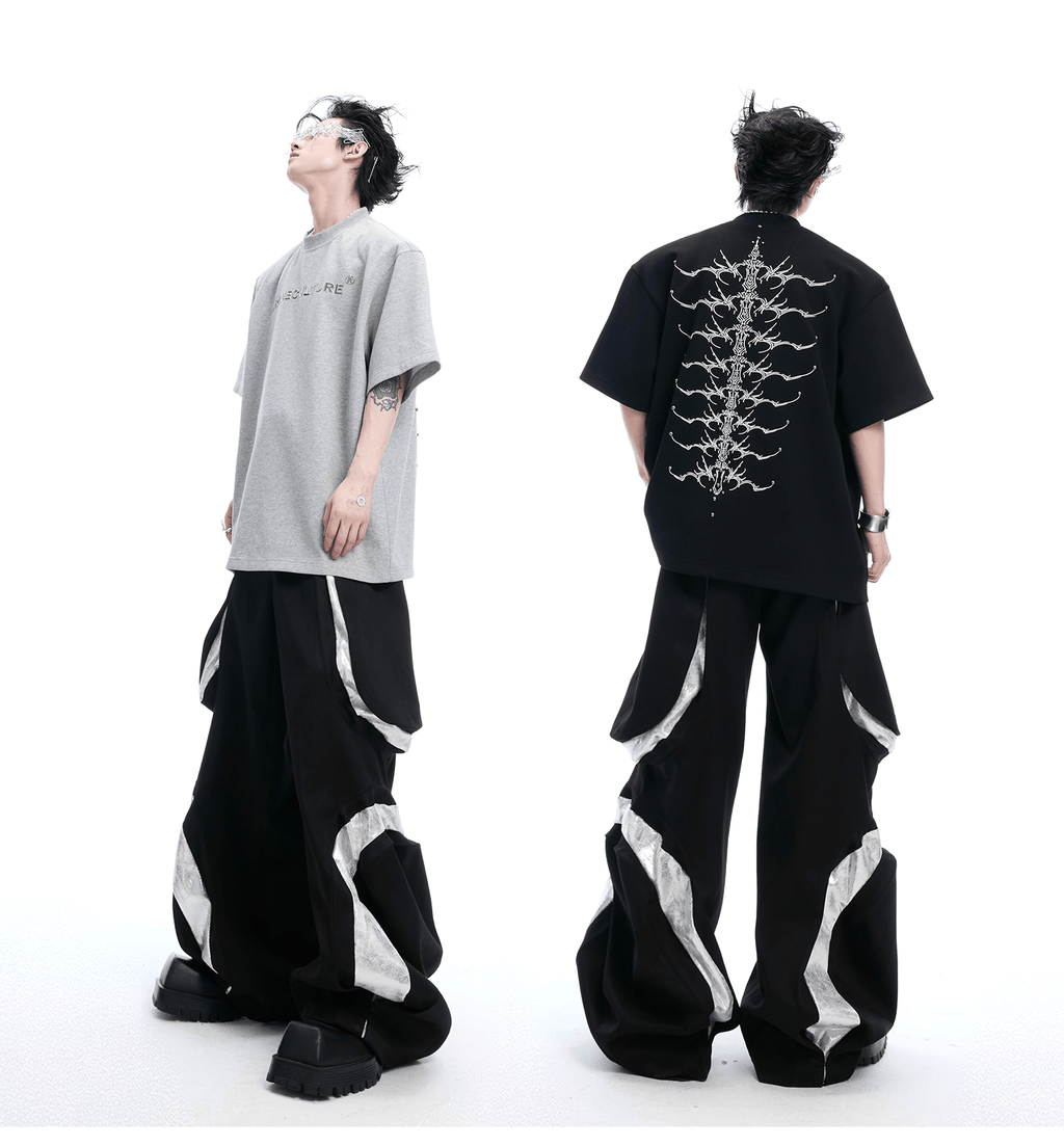 Heavyweight Studded Spine Embroidery Tee - COPPING THREADS - ArguE CulturE