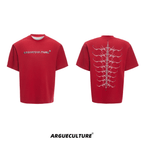 Heavyweight Studded Spine Embroidery Tee - COPPING THREADS - ArguE CulturE