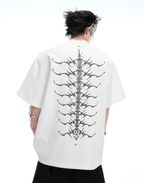 Heavyweight Studded Spine Embroidery Tee - COPPING THREADS - ArguE CulturE