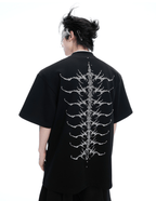Heavyweight Studded Spine Embroidery Tee - COPPING THREADS - ArguE CulturE