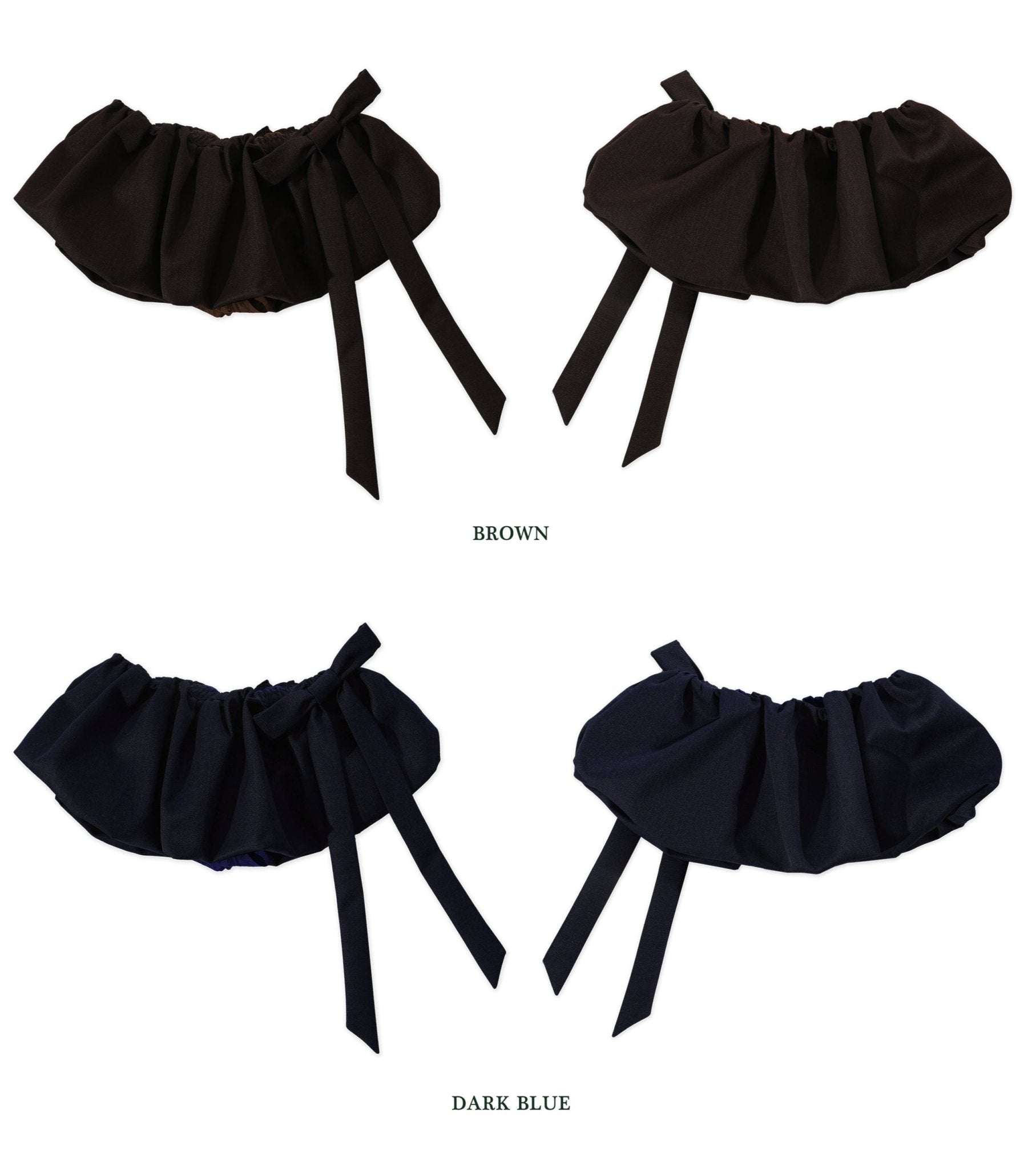 Heavyweight Wool Pleated Bow - Tie Bubble Skirt - COPPING THREADS - MOROMORO