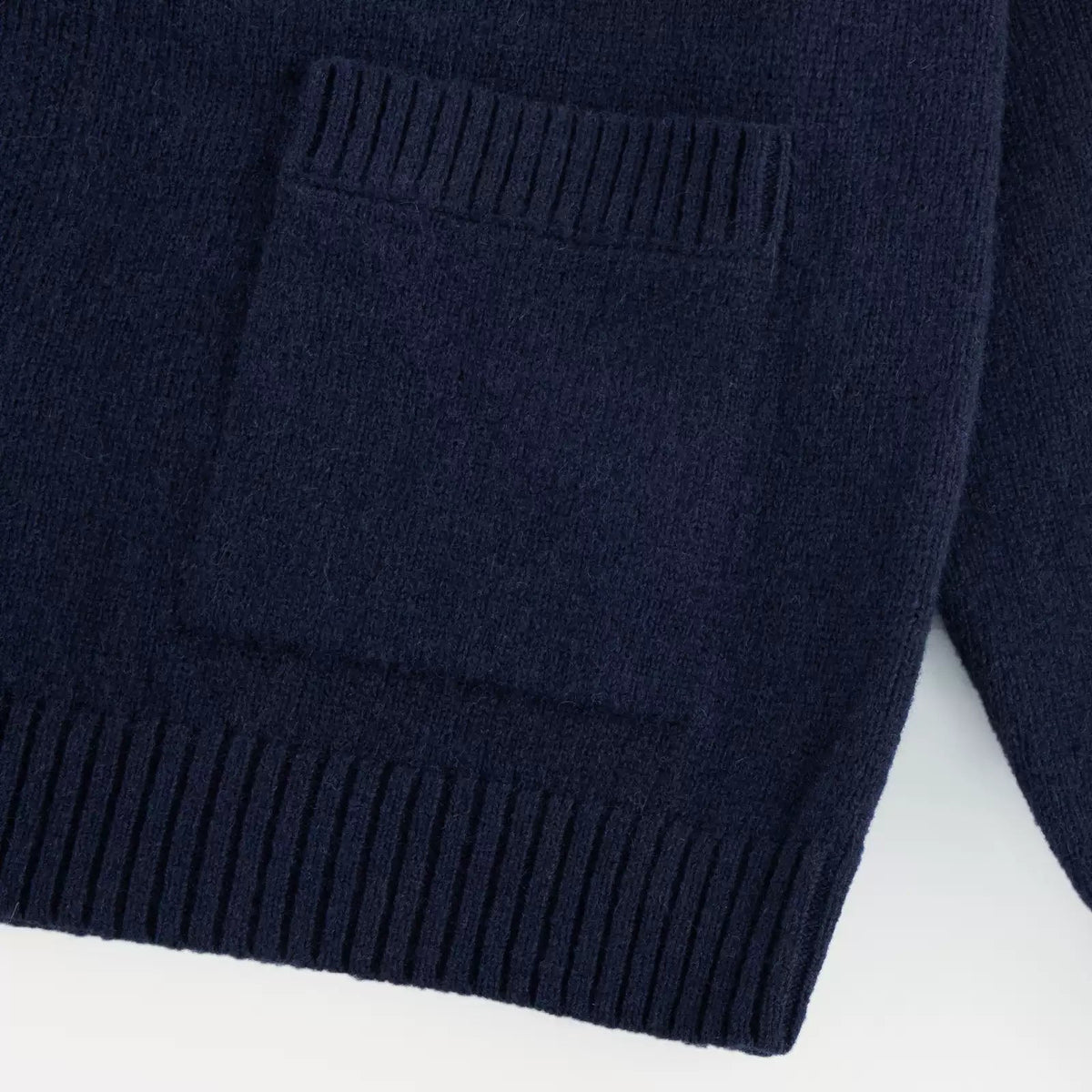 High-Neck Knit Cardigan - COPPING THREADS - IDLT