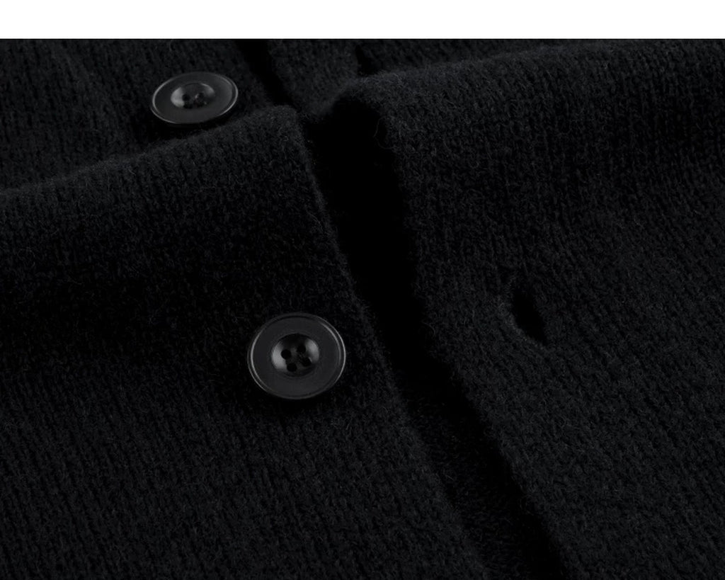 High-Neck Knit Cardigan - COPPING THREADS - IDLT