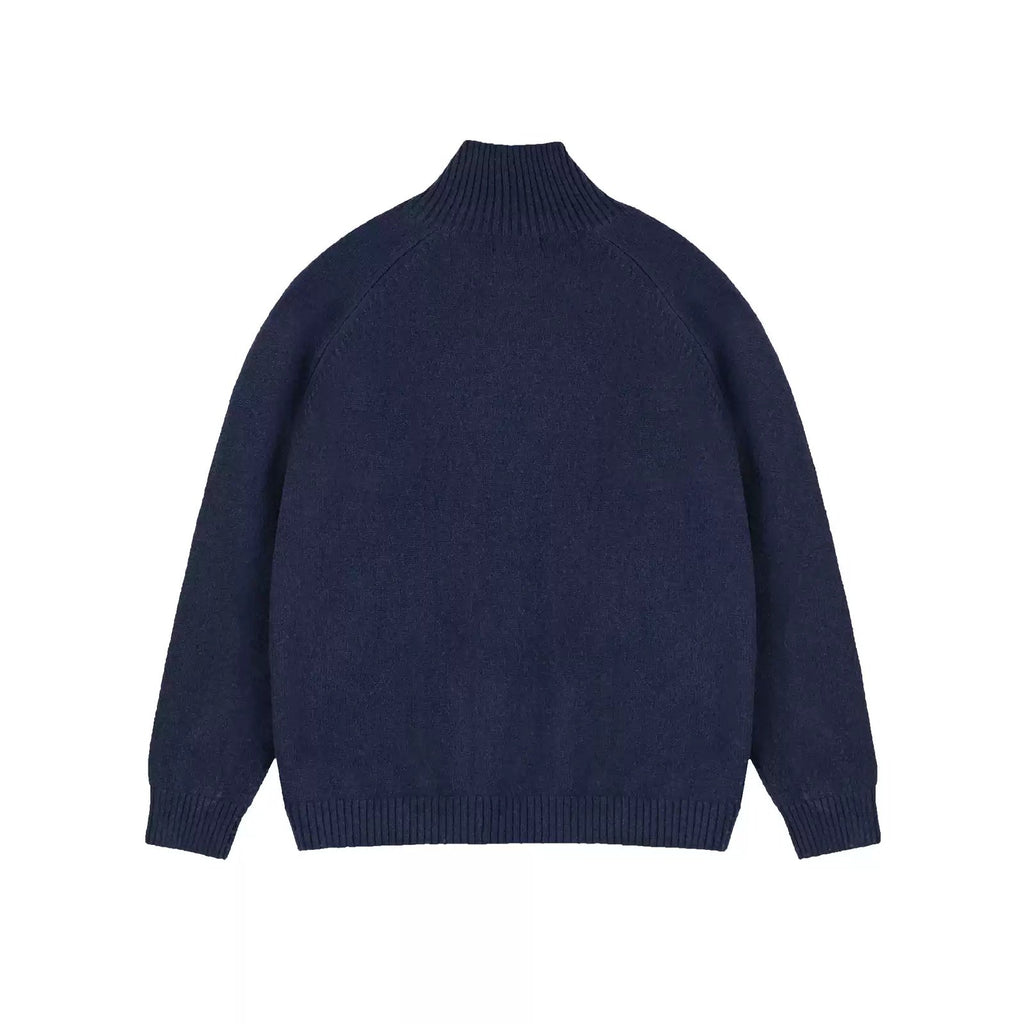 High-Neck Knit Cardigan - COPPING THREADS - IDLT