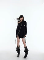 High - Neck Metal Zip - Up Sweater - COPPING THREADS - CT Select