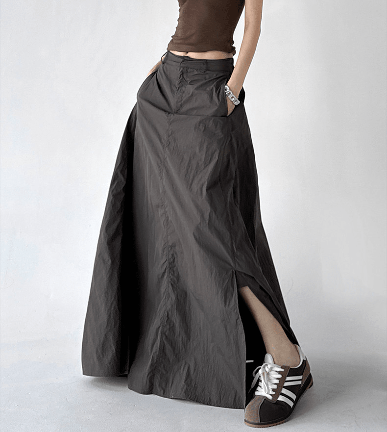 High-Waist A-Line Maxi Skirt – CT525 Secondary image