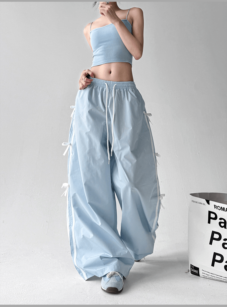 High Waist Bow - Tie Side Cargo Pants - COPPING THREADS - CT Select