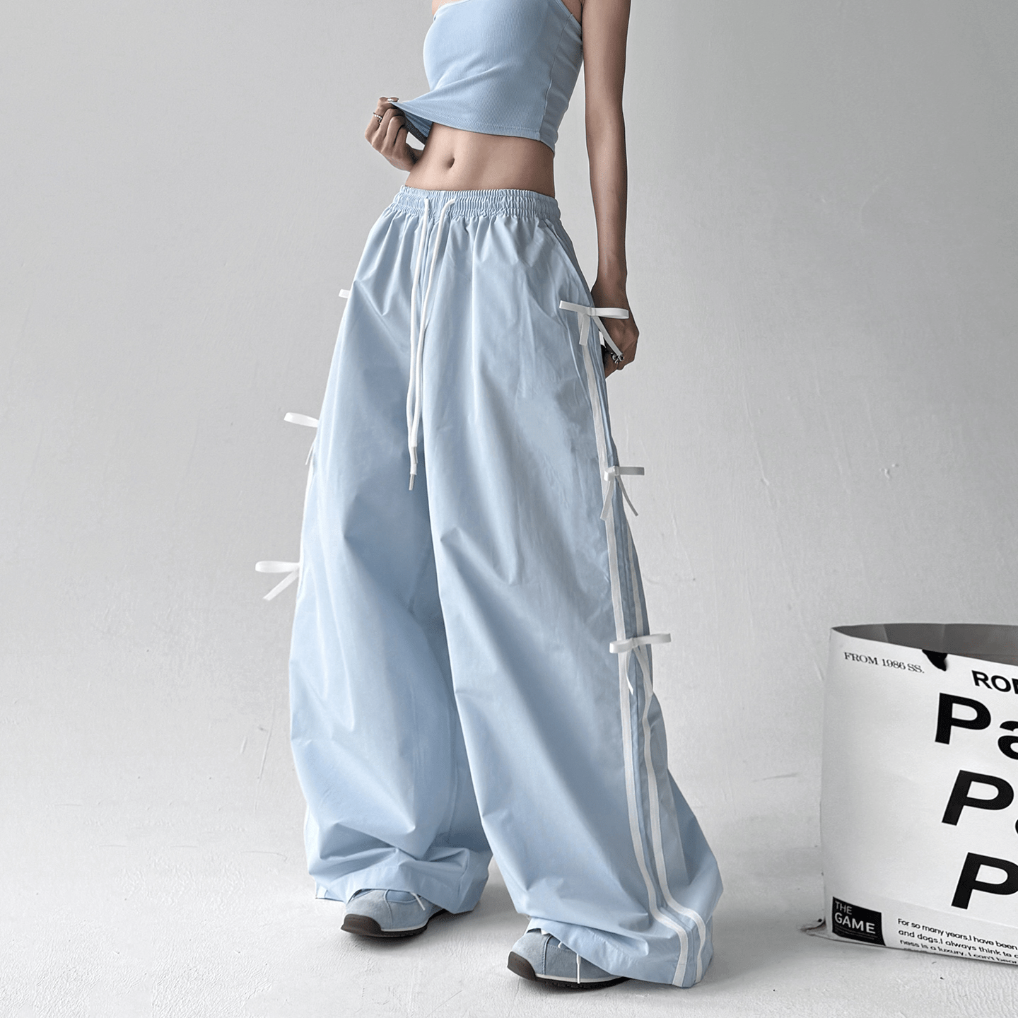 High Waist Bow - Tie Side Cargo Pants - COPPING THREADS - CT Select