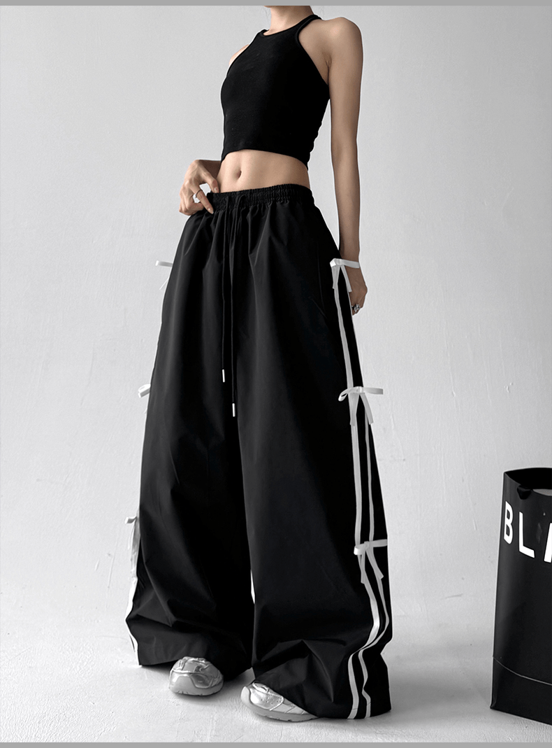 High Waist Bow - Tie Side Cargo Pants - COPPING THREADS - CT Select 메인 이미지