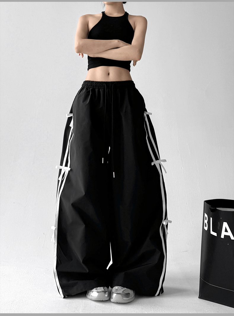 High Waist Bow - Tie Side Cargo Pants - COPPING THREADS - CT Select