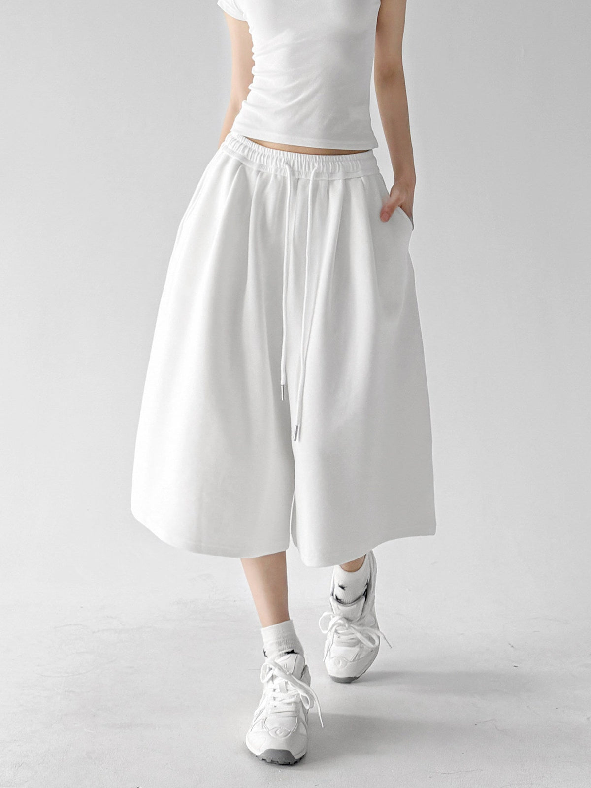 High-Waist Cropped Wide-Leg Sweatpants - CT6251 - COPPING THREADS - CT ORIGINALS