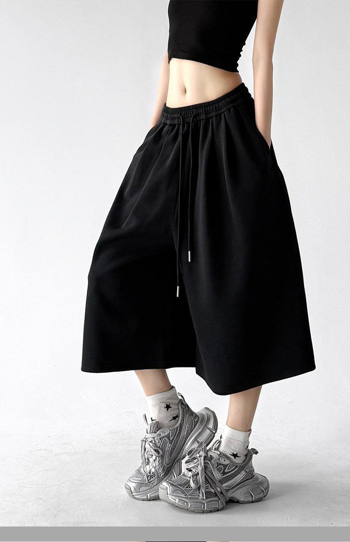 High-Waist Cropped Wide-Leg Sweatpants - CT6251 - COPPING THREADS - CT ORIGINALS
