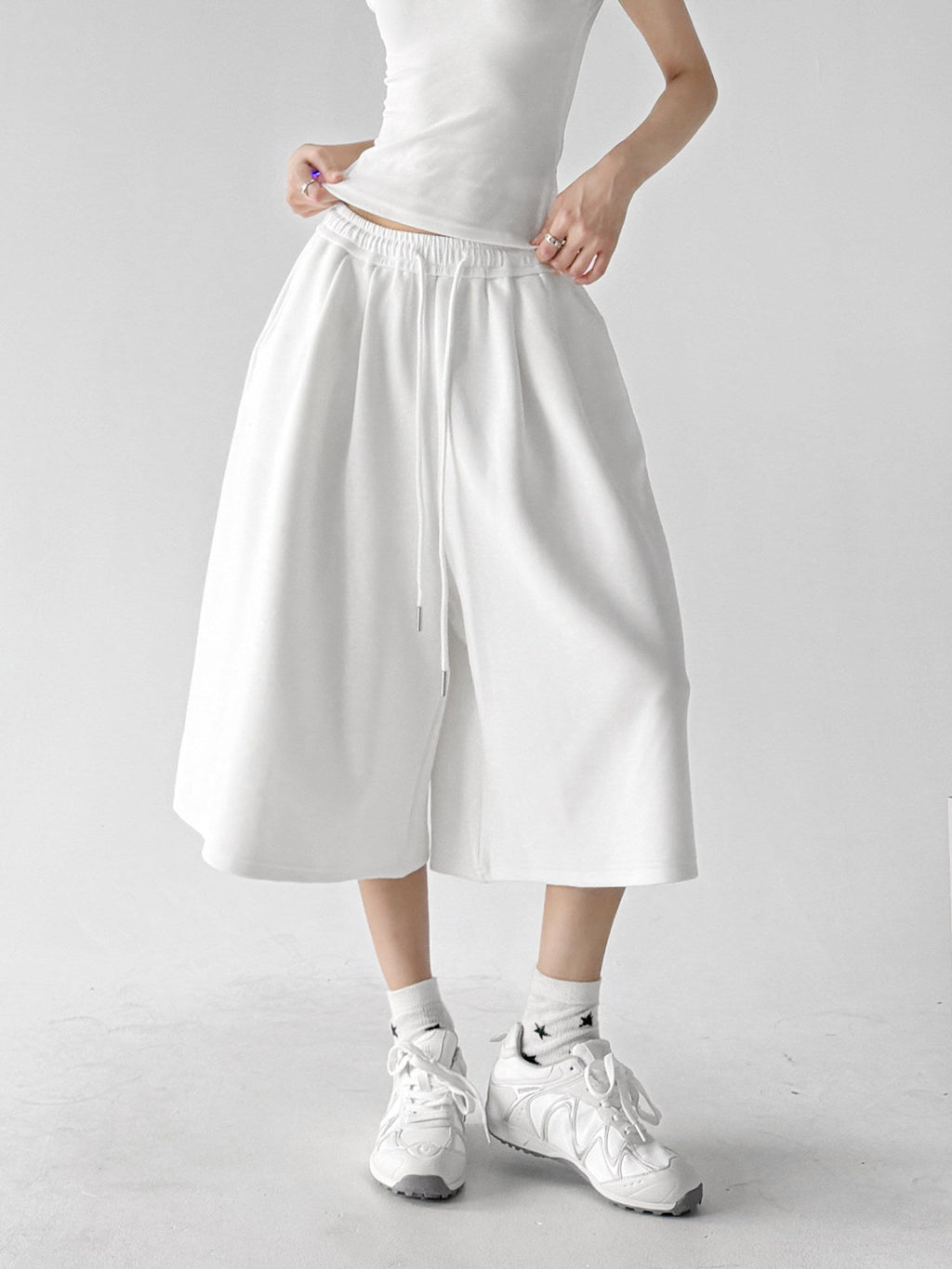 High-Waist Cropped Wide-Leg Sweatpants - CT6251 - COPPING THREADS - CT ORIGINALS