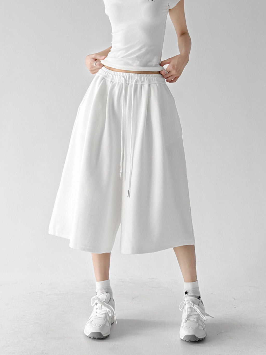 High-Waist Cropped Wide-Leg Sweatpants - CT6251 - COPPING THREADS - CT ORIGINALS