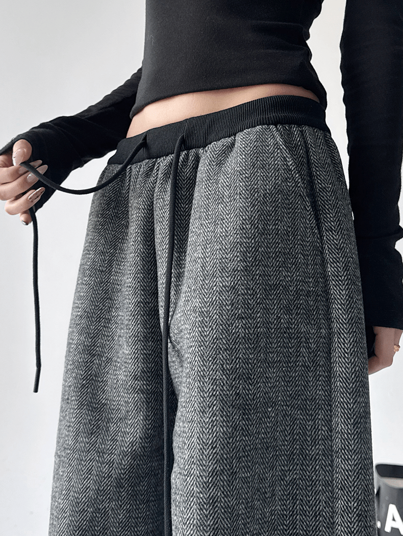 High Waist Drape Effect Wide - Leg Pants - COPPING THREADS - CT Select